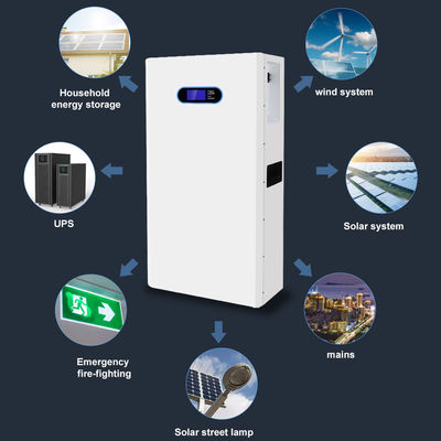 48V 100ah 200ah Lithium Wandmontierte LiFePo4 Batterie 5kw 10kw Solarenergiesystem