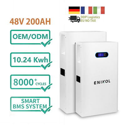 Wandmontierte Solar Lifepo4 Batterie 10kwh 48V 200ah eingebaut in BMS