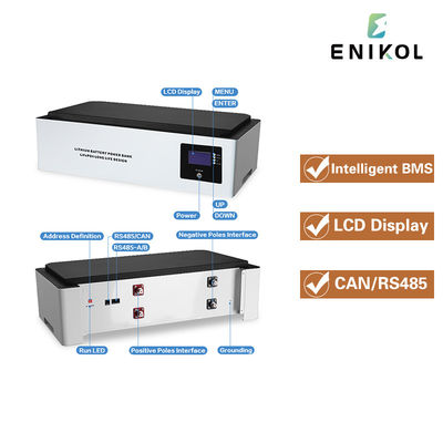 Stackbare LiFePo4-Batterie 51.2V 100Ah Lithiumbatterie zur Speicherung von Energie