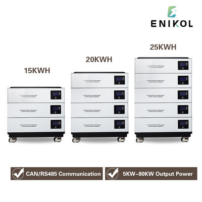 48-Volt-Solarbatterie-Support-Stromversorgungssystem 5KW 51.2V LiFePO4-Batteriepaket mit Stahlhülle