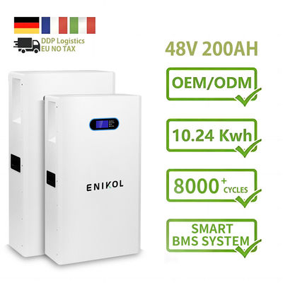 Wandmontiert / Boden stehend 48V Solarbatterie 51.2v 200ah Lifepo4 Batterie
