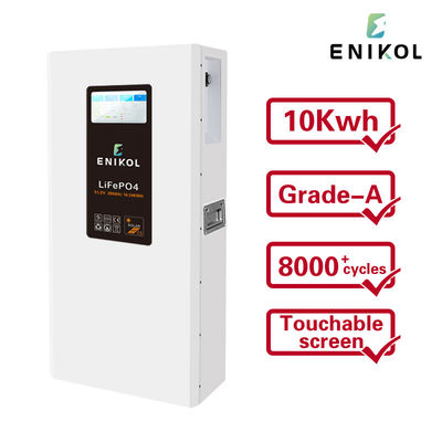 51.2v 5kwh 10kwh 15kwh Lithium Wandmontiert Lifepo4 Batterie Powerwall mit Touchscreen