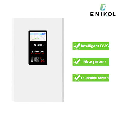5KWH Wandmontierte 48V Solarbatterie 100ah 51.2V Solar Lithiumbatterie Berührungsbildschirm