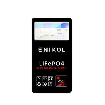 51.2V Lithium-Eisenphosphat-Batterie 48V 200AH Solarbatterie mit LCD/Touchscreen