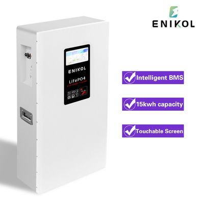 Wandmontierte 51.2V 300Ah LiFePo4-Batterie mit Kommunikationsfunktion und Touchscreen