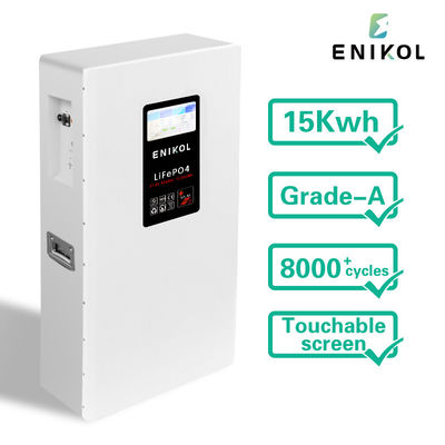 Wiederaufladbare Li-Ionen-Batterie 51.2V Wandmontierte LiFePO4-Batterie mit Touchscreen