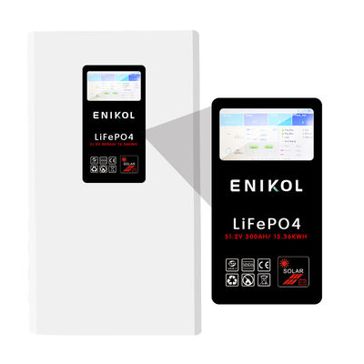 Wiederaufladbares Lithium 300Ah 15KWh Wandmontiertes LiFePO4 Batteriepaket eingebaut in BMS