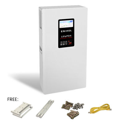 51.2V 300Ah LiFePO4 Batterie 48V Lithiumbatterie 15kwh Wandmontiert mit 7-Zoll-Touchscreen