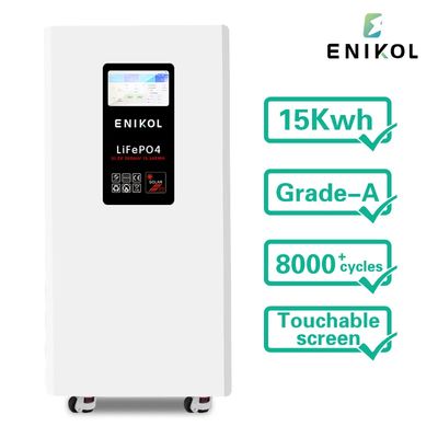 15KW Wandmontierte Boden Stehende Heimat Energiespeicher Batteriebank 300AH 51.2V Mit Rädern